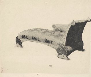 Anonyme - Page de catalogue commercial représentant des pièces de mobilier et de...