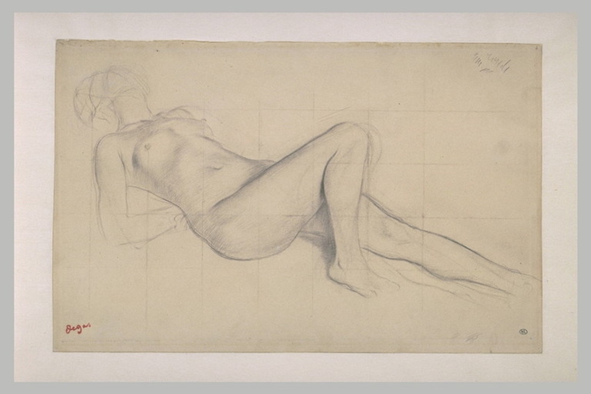 Edgar Degas - Femme nue, étendue sur le dos