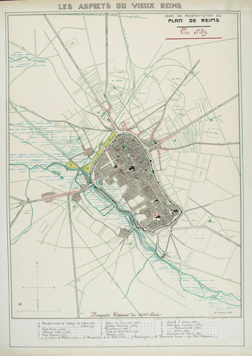 Ernest Kalas - Plan de Reims en 1789