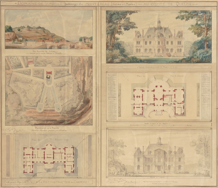 Projet de reconstruction du Château de Surville à Montereau (Seine-et-Marne) - Marcellin Varcollier
