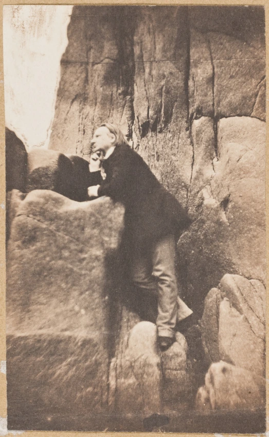 Charles Hugo - Victor Hugo dans le rocher des Proscrits