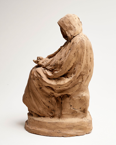 Aimé Jules Dalou - Boulonnaise, femme assise enveloppée d'un manteau