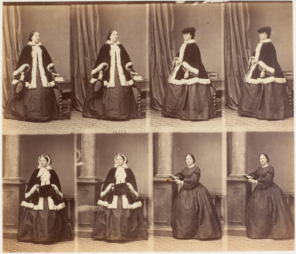 André Adolphe Eugène Disdéri - Mme. Curie en huit poses en pied