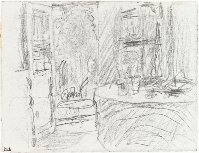 Pierre Bonnard - Intérieur avec porte-fenêtre ouverte sur le jardin à Vernon