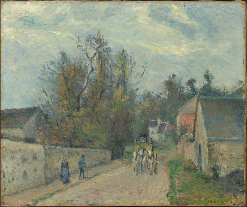 Camille Pissarro - La Diligence, route d'Ennery à l'Hermitage, Pontoise