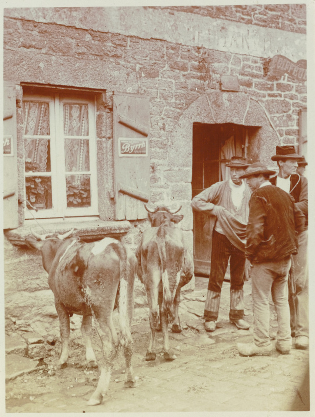 Charles Augustin Lhermitte - Le Faouët, hommes et vaches