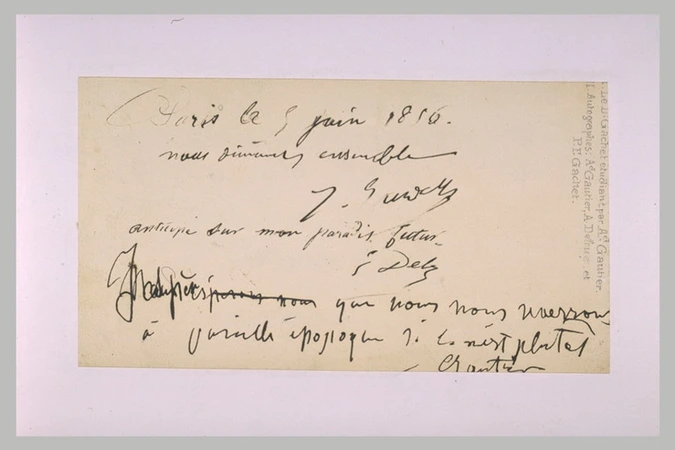 Amand Gautier - Autographes de A. Gautier, A. Delrue et de P.F. Gachet