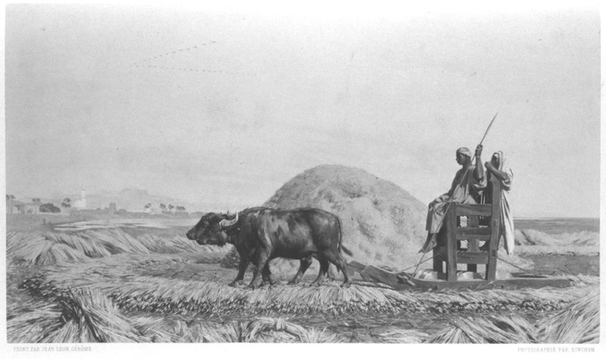 "Un hache-paille égyptien", tableau de Jean Léon Gérôme - Robert Jefferson Bingham