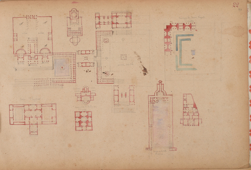 Louis Boitte - Neuf plans de villas et bains antiques