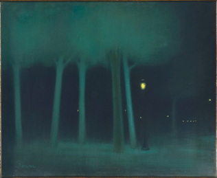 Jozsef Rippl-Ronai - Un parc la nuit