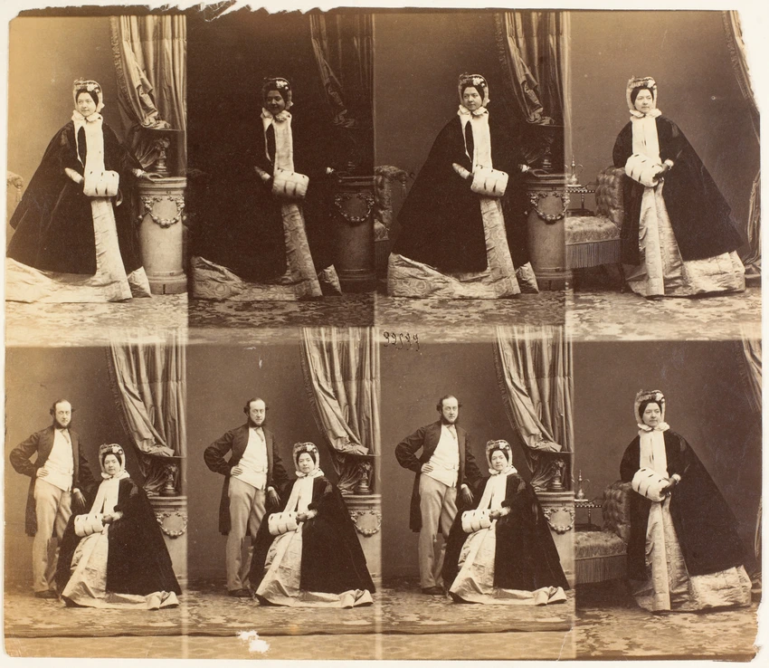 André Adolphe Eugène Disdéri - M. et Mme Murphy en huit poses, cinq de madame et...