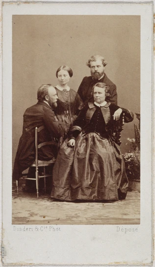 André Adolphe Eugène Disdéri - Rosa Bonheur entourée de membres de sa famille