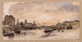 Johan Barthold Jongkind - Vue de Paris, des quais