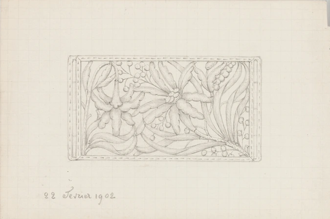 Plaque dite "collier de chien" à motif floral et végétal - Enguerrand du Suau de la Croix