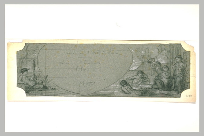 Félix Joseph Barrias - Frise d'enfants au bord de l'eau : allégorie de l'Eau