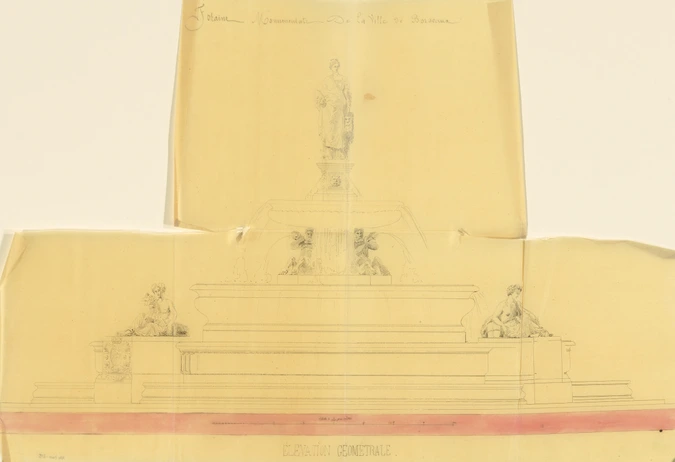 Rodolphe Pfnor - Projet d'une fontaine monumentale pour la place des Quinconces ...