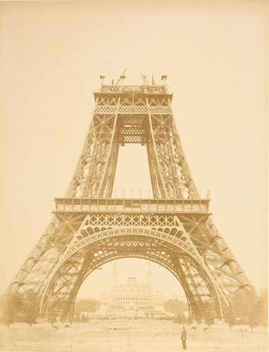 Louis-Emile Durandelle - La Tour Eiffel jusqu'à la 2è plate forme, le 21 Août 18...