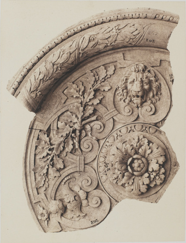 Édouard Baldus - Elément décoratif, d'Emile Knecht, décor du palais du Louvre, P...
