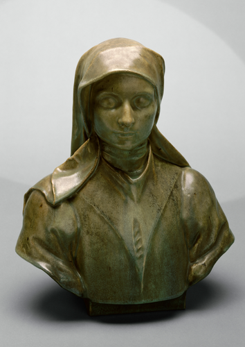 Adrien Dalpayrat - Buste de jeune femme en costume de religieuse