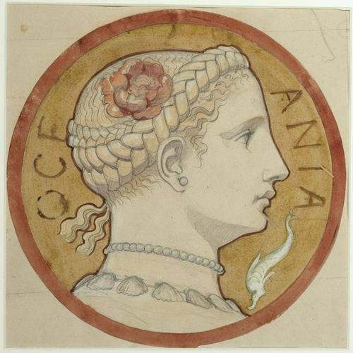 Charles Lameire - Comptoir d'Escompte, frise supérieure de la façade, Océania