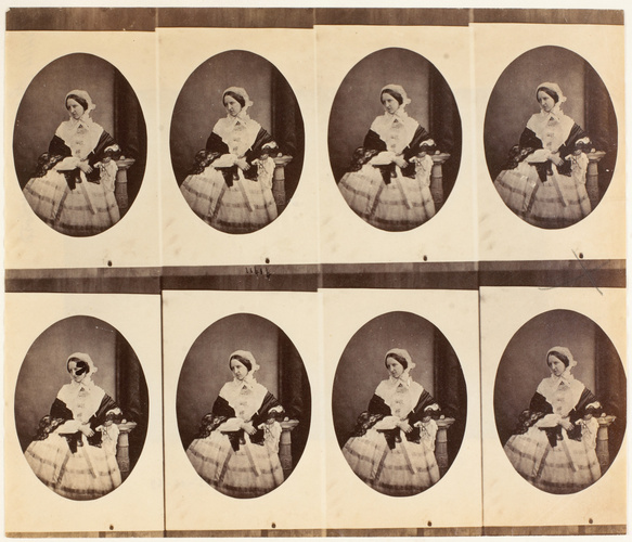 André Adolphe Eugène Disdéri - Lady Stratford en huit poses assise