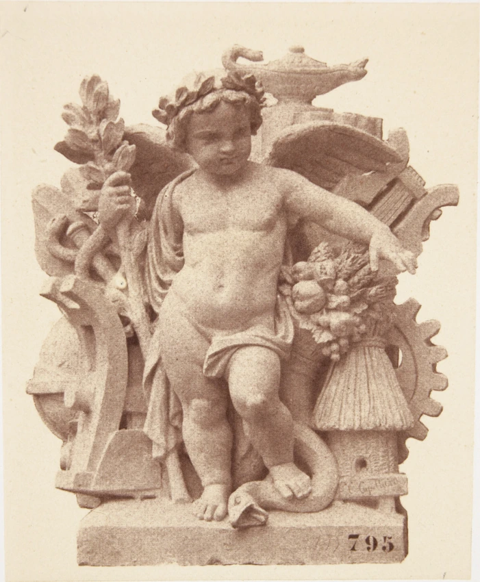 Edouard Baldus - "La Paix", sculpture de Charles Capellaro, décor du palais du L...