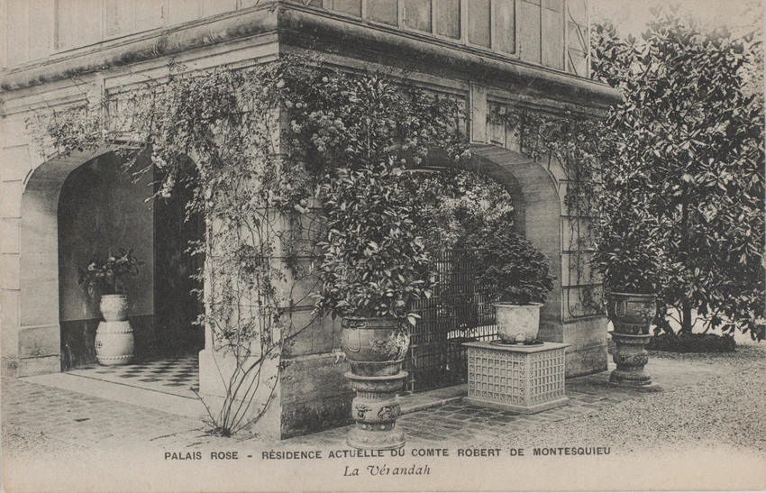 Anonyme - Le Palais rose, résidence du comte Robert de Montesquiou : la véranda