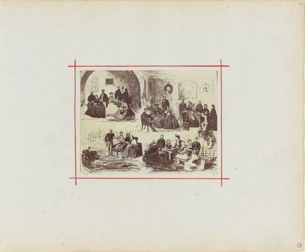 Georgiana Louisa Berkeley - Cinq groupes de personnages dans des décors d'archit...