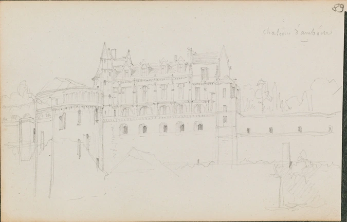Louis Boitte - Amboise, château, la façade sur la Loire