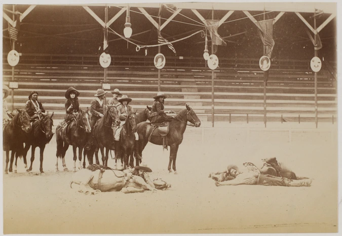 Albert Londe - Cow-boys et indiens, Buffalo Bill's Wild West Show, Porte Maillot...