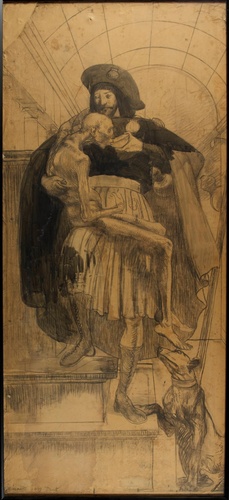 Albert Besnard - Saint Roch donnant à boire à une enfant malade