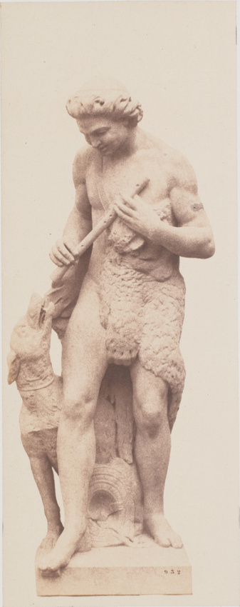 Édouard Baldus - "Le Joueur de flûte", sculpture d'Armand Blanc, décor du palais...