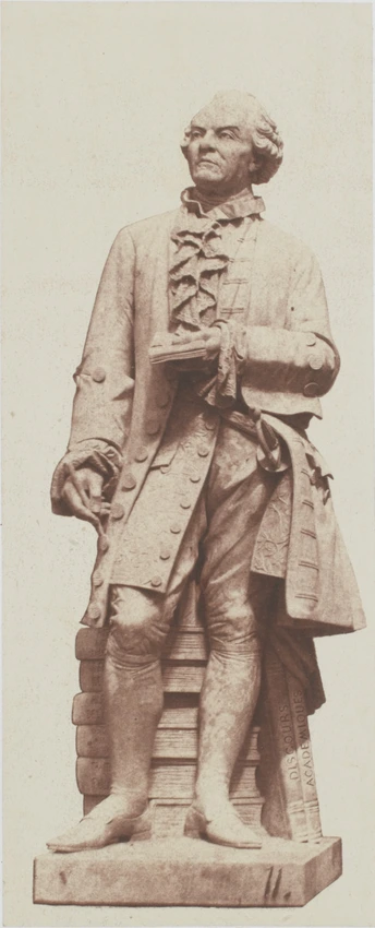 Edouard Baldus - "Buffon", statue d'Eugène-André Oudiné, décor du palais du Louv...