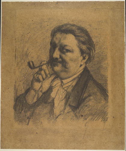Gustave Courbet - Autoportrait à la pipe
