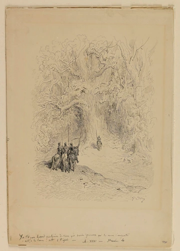 Gustave Doré - Roger, Aldigier et Richardet rencontrant Marphise