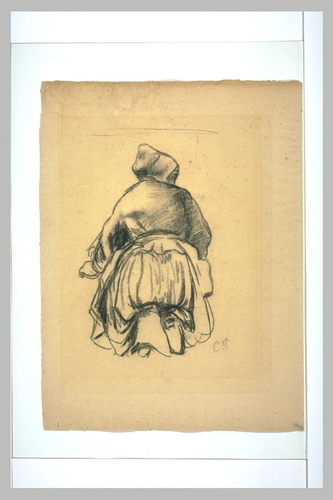 Camille Pissarro - Paysanne à genoux vue de dos