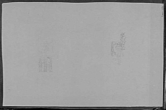 Louis Boitte - Etude de moulure (recto) ; Scène à l'antique (verso)