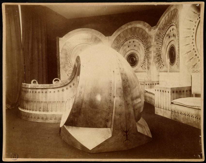 Anonyme - Photographie du salon "escargot" de Carlo Bugatti