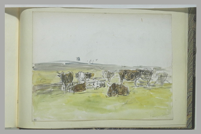 EUGENE BOUDIN、Paturage Eugène Louis Boudin | Environs d'Honfleur, paturage (1854 - 1857