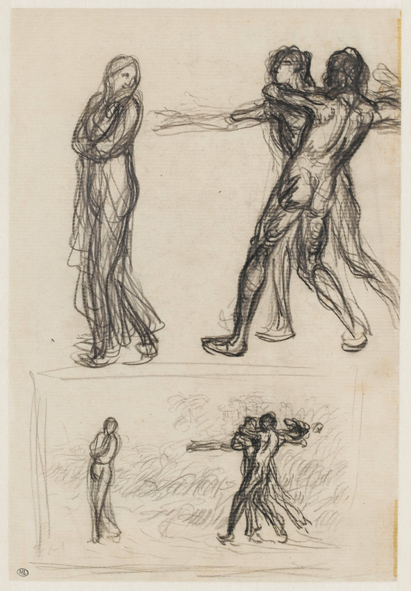 Jean-François Millet - Deux hommes se disputant une jeune femme