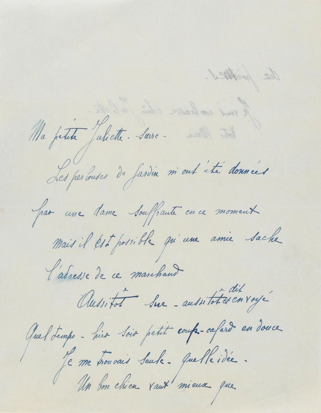 Marie Laurencin - Correspondance manuscrite : Marie Laurencin à Juliette [Domeni...