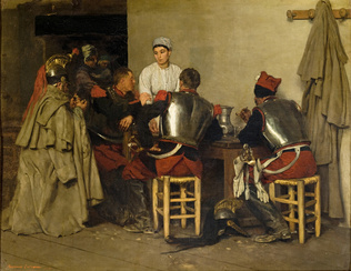 Guillaume Régamey - Cuirassiers au cabaret