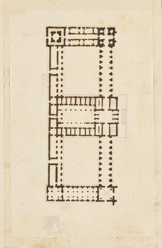 Edouard Villain - Plan d'un édifice rectangulaire
