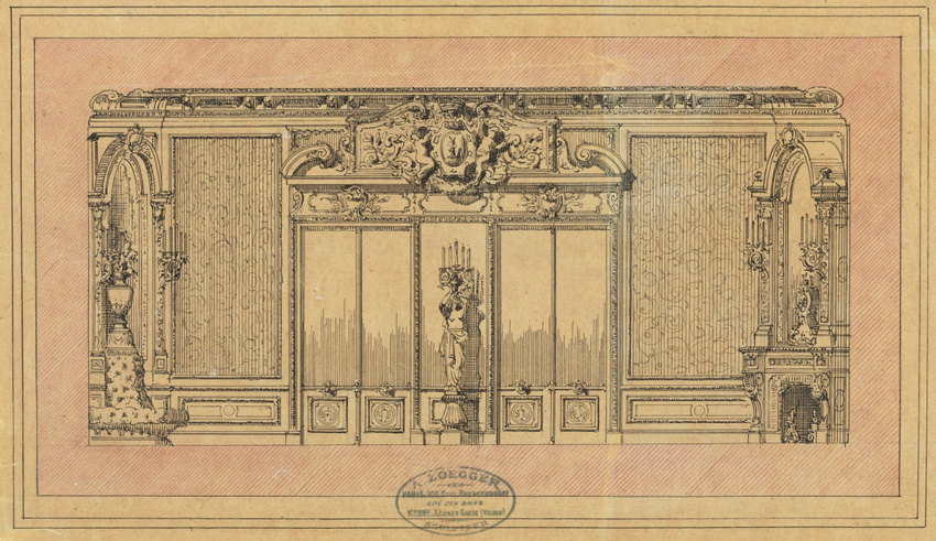 Antoine Zoegger - Projet pour le grand salon du palais Nathaniel de Rothschild