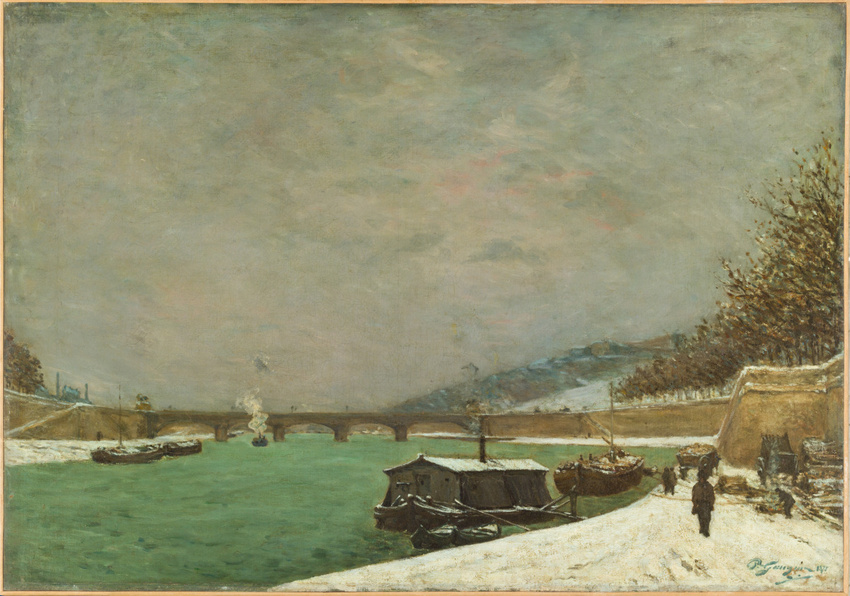 Paul Gauguin - La Seine au pont d'Iéna. Temps de neige