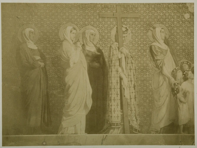Hippolyte Flandrin - Vue de la Procession des saintes Femmes, détails du cortège...