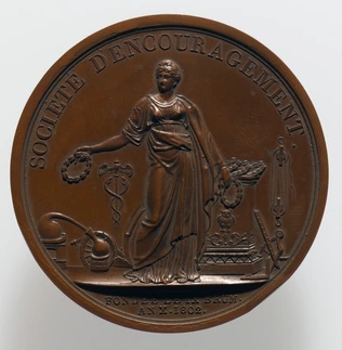 Anonyme - Médaille donnée par la Société d'encouragement à MM. Choiselat et Rate...