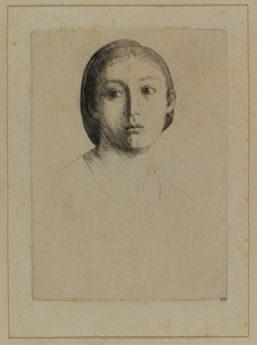 Anonyme - Tête de femme, de face : portrait de Jenny de la Valette