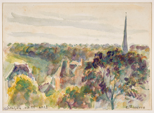 Vue d'Eragny - Camille Pissarro | Musée d'Orsay