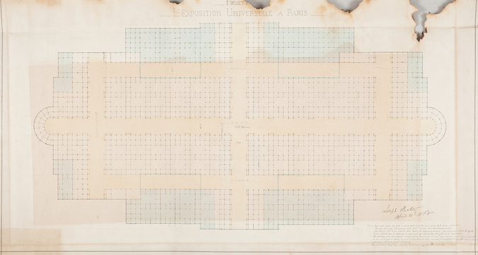Joseph Paxton - Projet pour le palais du Champs de Mars de l'Exposition universe...